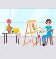 Artist Painting Drawing Still Life Painting Easel