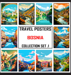 Bosnia Travel Poster Wall Art Print Wpa Set 1