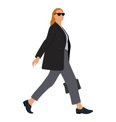 Business Woman Walking Side View Isolated