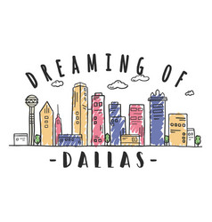 Dallas Skyline Sticker