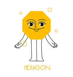 Hexagon Geometric Figure For Teaching Children