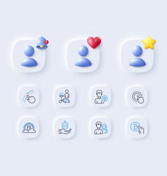 Lgbt Couple And Cleaning Line Icons For Web App