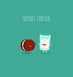 Oreo And Milk Are Friends Forever Graphics