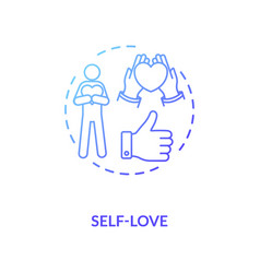 Self Love Blue Gradient Concept Icon