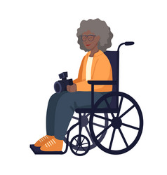 Flat Of African-american Old Woman