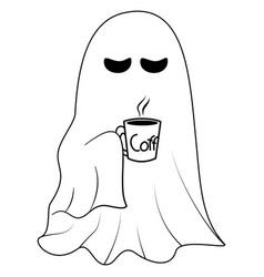 Ghost Cute Dinking Coffee