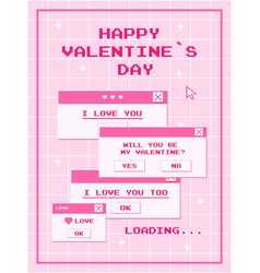 Valentines Day Poster In 2000s Style