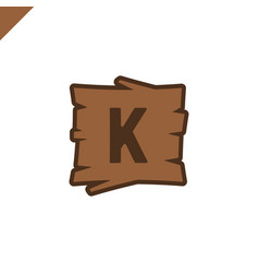 Wooden Alphabet Or Font Blocks With Letter K