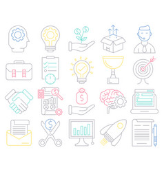 Icons Set Of Development And Startup