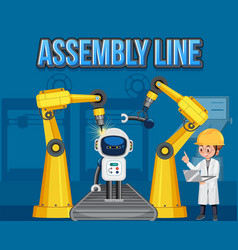 Production Process Concept With Assembly Line