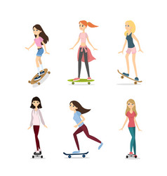 Skateboarding Girls Set