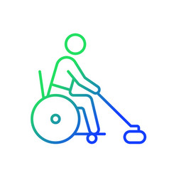 Wheelchair Curling Gradient Linear Icon