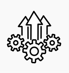 Productivity Performance Icon Up Arrow