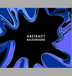 Abstract Black Poster With Blue Paint Streaks