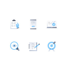 Data And Information - Flat Design Style Icons Set