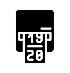 Label Printer Device Glyph Icon