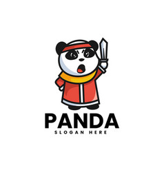 Logo Panda Mascot Cartoon Style