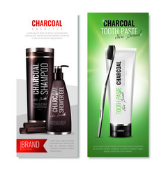 Charcoal Toothpaste Vertical Banners