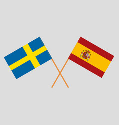 Spanish And Swedish Flags