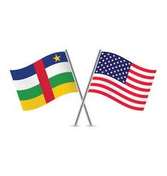 Central African Republic And America Flags