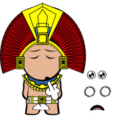 Funny Aztec Kid Mexican God Cartoon Pack