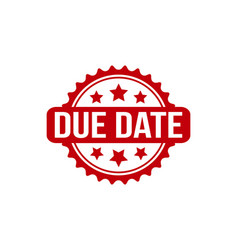 Due Date Rubber Stamp Seal