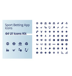 Sport Betting App Black Glyph Ui Icons Kit