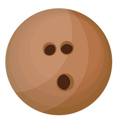 Brown Bowling Ball On A White Background