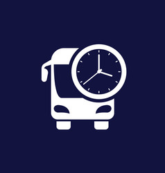 Bus Schedule Icon With A Clock