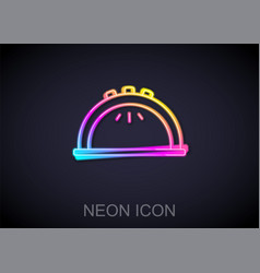 Glowing Neon Line Manicure Lamp Icon Isolated On