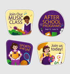 Gradient After School Activities Labels