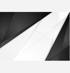 Abstract Black White Technology Polygonal