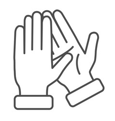 Applause Thin Line Icon Gestures Concept Bravo