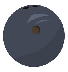 Black Bowling Ball On A White Background