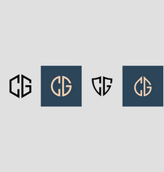 Creative Simple Initial Letters Cg Logo Designs