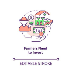 Farmers Need To Invest Concept Icon