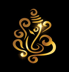 Golden Ganesh Puja Ganesh Chaturthi Sign