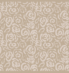 Grunge Distressed Ink Roses Beige Pattern