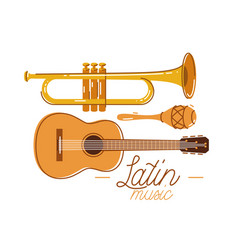 Latin Music Emblem Or Logo Flat Style Isolated