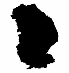 Lincolnshire County Silhouette Map