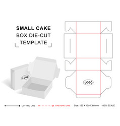 Small Cake Box Die Cut Template Packaging Die Cut