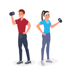 Sport man and woman Royalty Free Vector Image - VectorStock