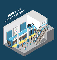 Metro Station Isometric Interior