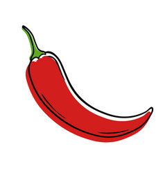 A Chilli Peper In Linear Style