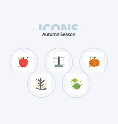 Autumn Flat Icon Pack 5 Icon Design Garden Fall