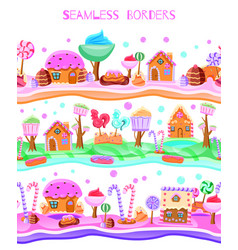 Candy Land Flat Seamless Border