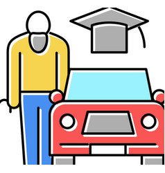 Driving Lessons For Seniors Color Icon