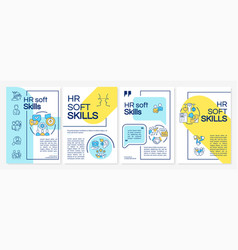 Hr Soft Skills Blue And Yellow Brochure Template