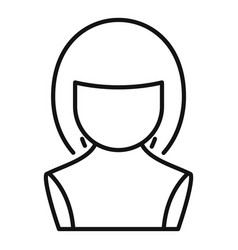 Model Wig Icon Outline Head Style