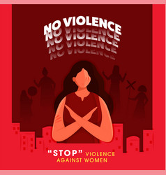 Female Saying Stop Violence Against Women